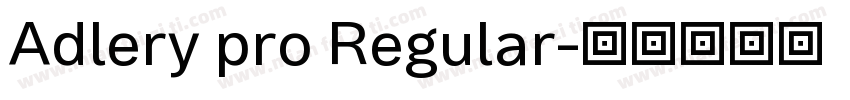 Adlery pro Regular字体转换